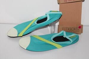 FitKicks Casual Shoes Womens Large 8.5-9.5, Turquoise Lime